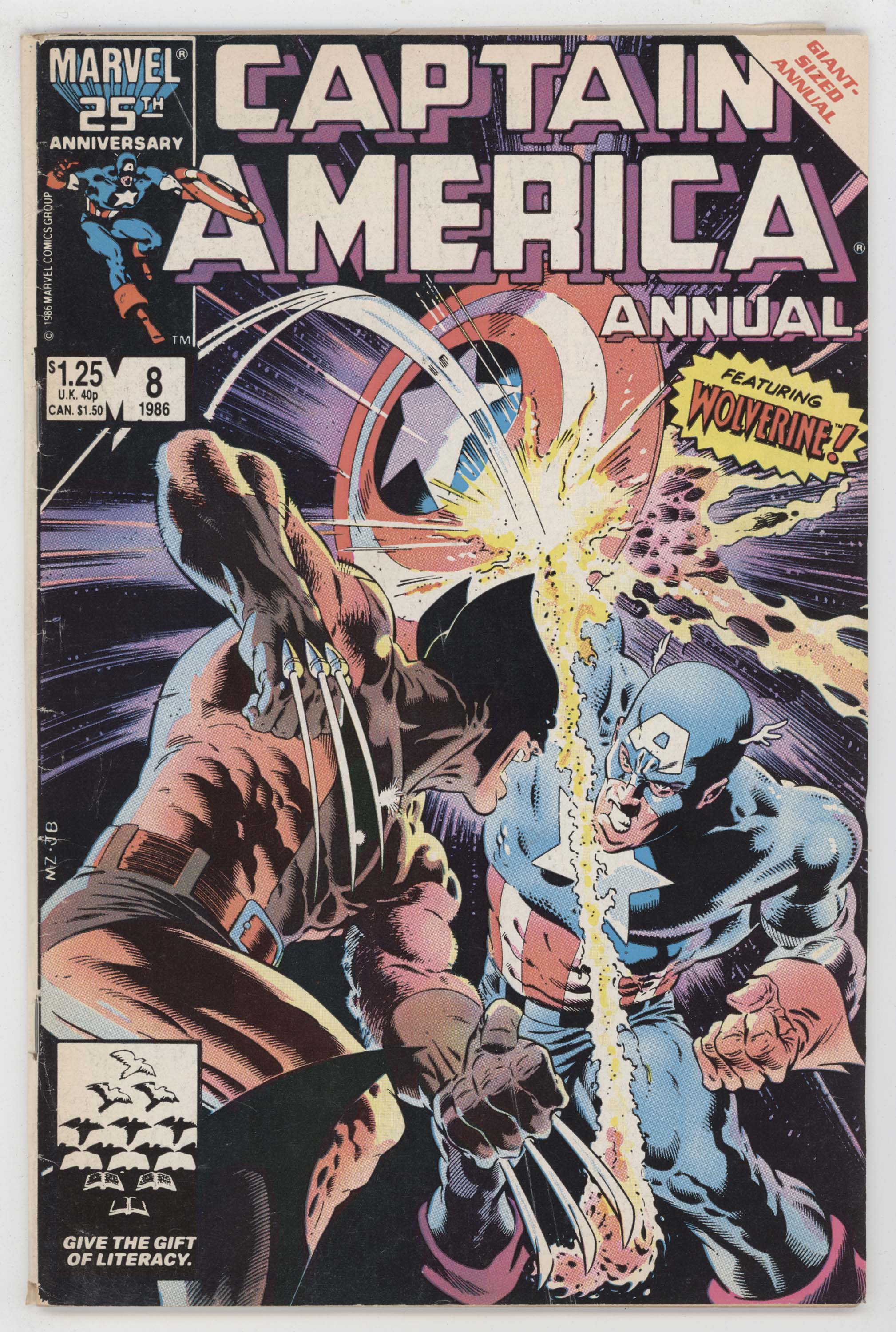 Captain America Annual 8 Marvel 1986 VG Wolverine Mike Zeck