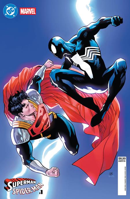 Dc Marvel Superman Spider-Man #1 (One Shot) R Daniel Sampere Super-Boy Prime & Spider-Man Black (03/25/2026) Dc - Golden Apple Comics