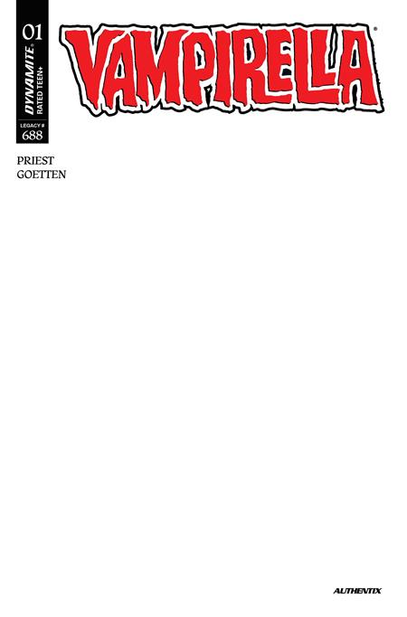 Vampirella (2026) #1 F Blank Authentix (04/22/2026) Dynamite - Golden Apple Comics