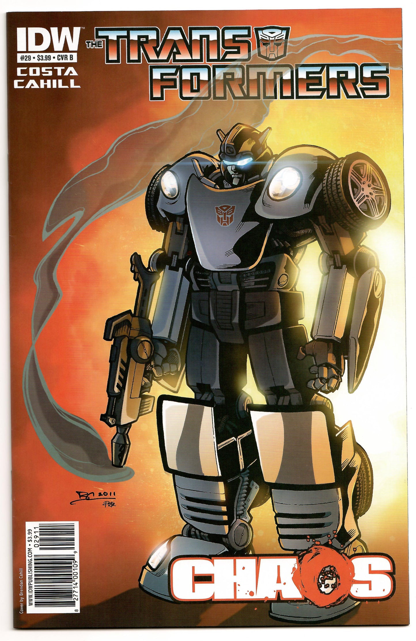 Transformers 29 B IDW 2011 Brendan Cahill Variant - Golden Apple Comics