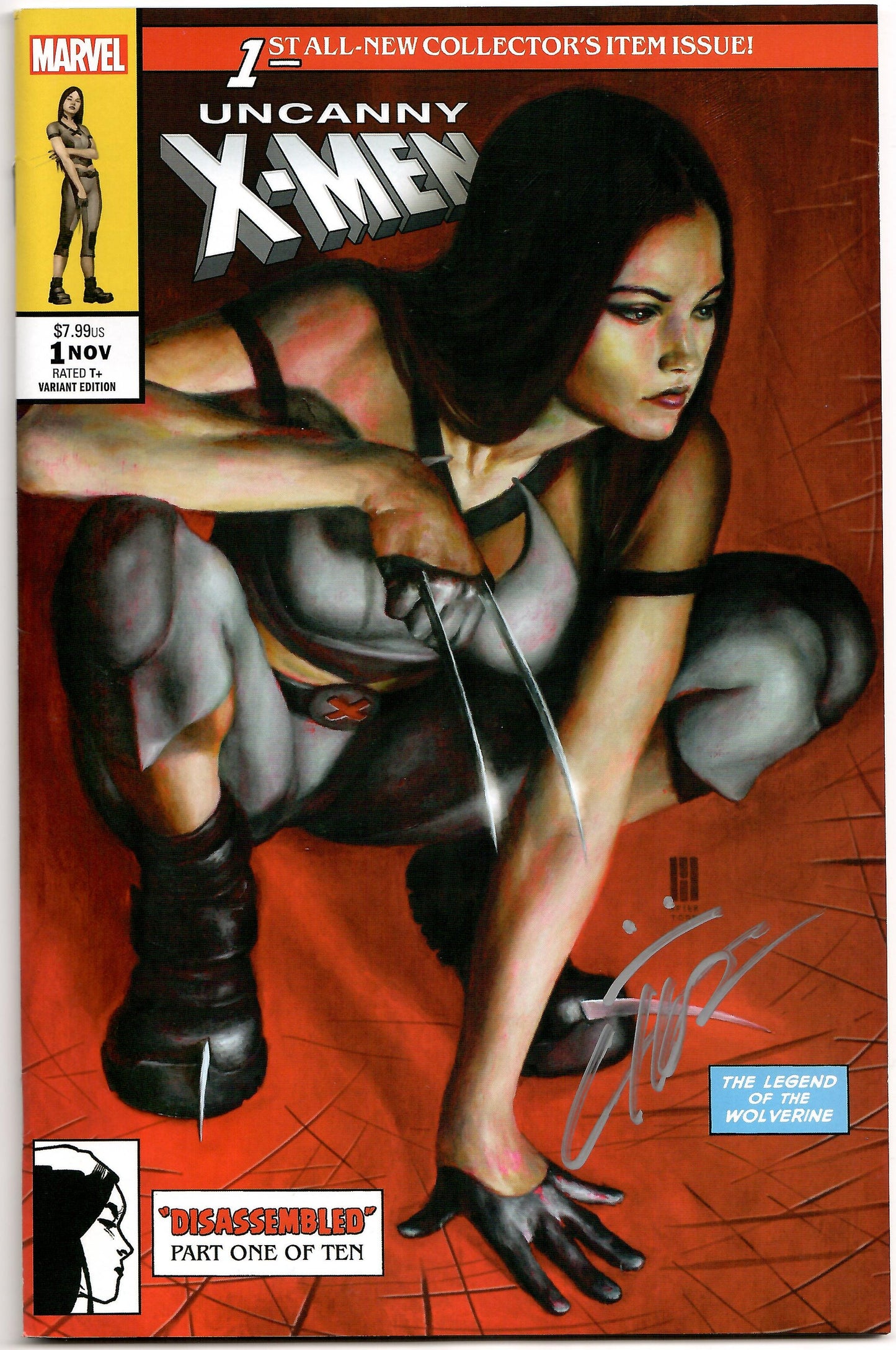 Uncanny X-Men 1 Marvel Signed Mike Choi Spider-Man 1 Homage X-23 Variant (11/14/2018)