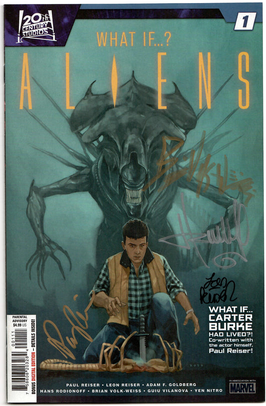 Aliens What If #1 A Marvel Phil Noto SIGNED 4x Leon + Paul Reiser Hans Rodionoff Brian Volk-Weiss