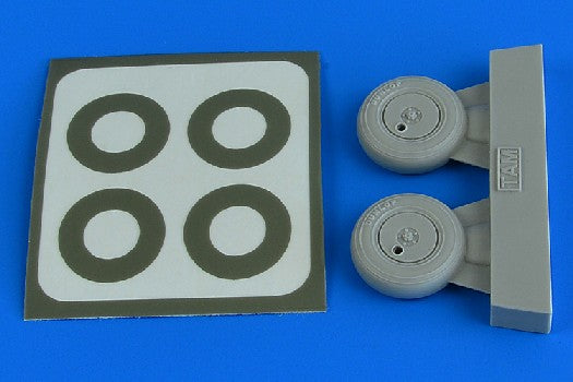 Aires 4781 1/48 Spitfire Mk I Wheels w/Covers & Paint Masks For TAM