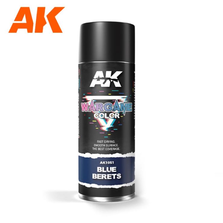 AK Interactive 1051 Wargame Color: Blue Berets Paint 400ml Spray