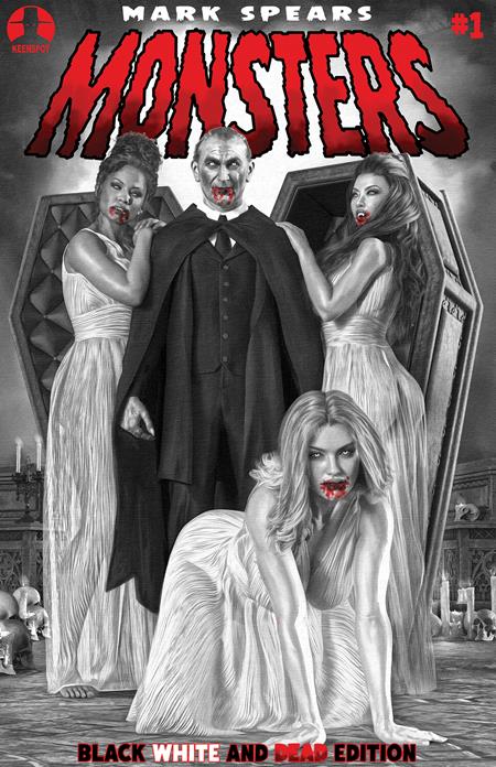 Mark Spears Monsters #1 7th Print C Black White Dead Court Of Blood Variant (09/16/2026) KEENSPOT