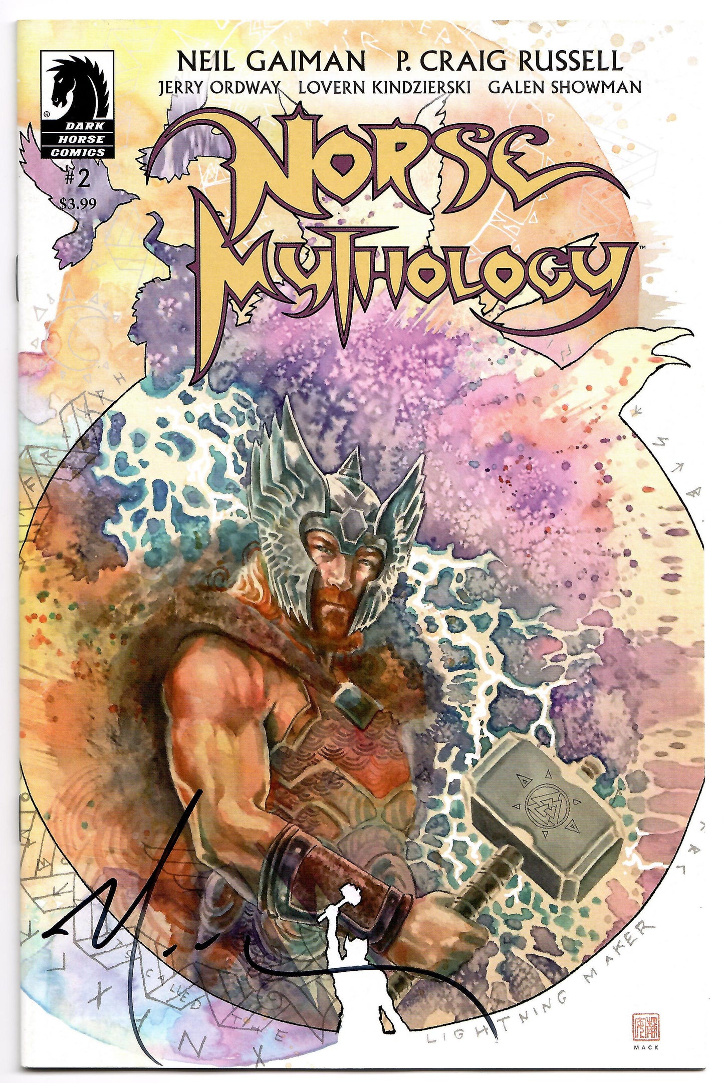 Neil Gaiman Norse Mythology #2 B SIGNED David Mack Variant (11/04/2020) Dark Horse - Golden Apple Comics