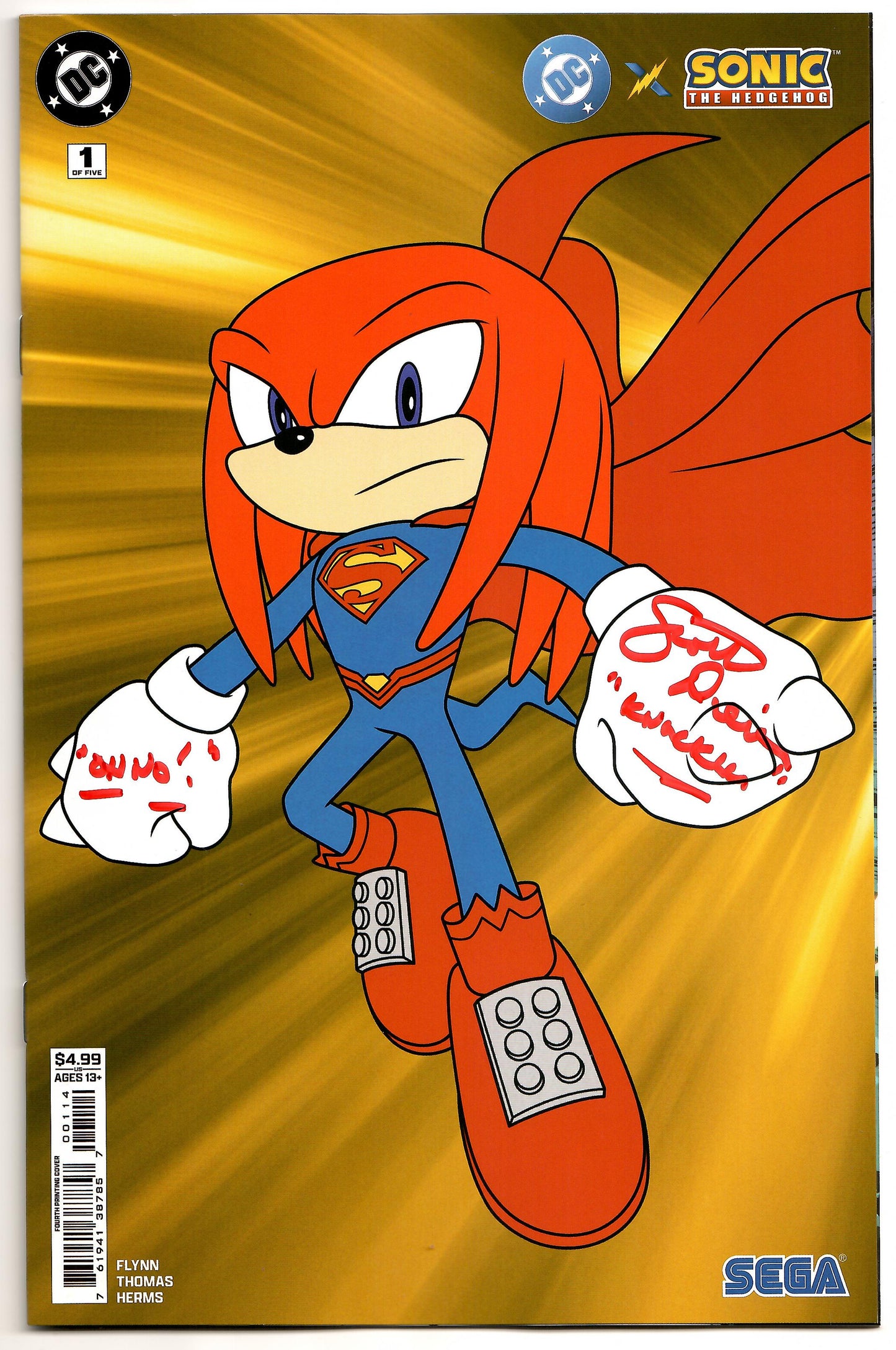 Dc X Sonic The Hedgehog #1 (Of 5) 4th Print Superman Cosplay Variant SIGNED Scott Dreier (07/16/2025) Dc