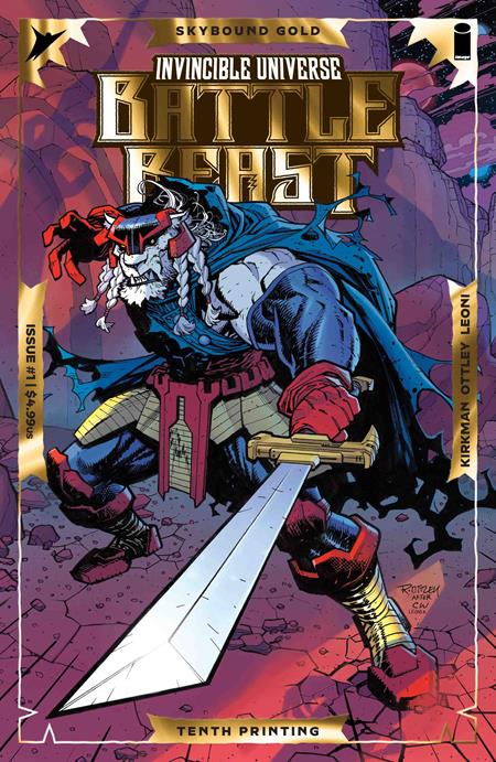 Invincible Universe Battle Beast #1 10th Print A Ryan Ottley Gold Foil Variant (10/14/2026) Image