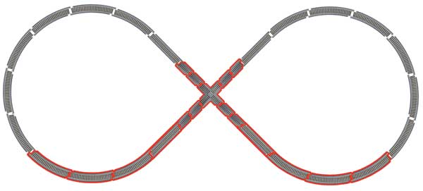 Walthers Mainline 931-1362 HO Scale Power-Loc Track(TM) - Figure-8 Set