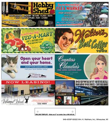 Walthers SceneMaster 949-4253 HO Scale Wall-Mounted Billboard pkg(3) -- Kit