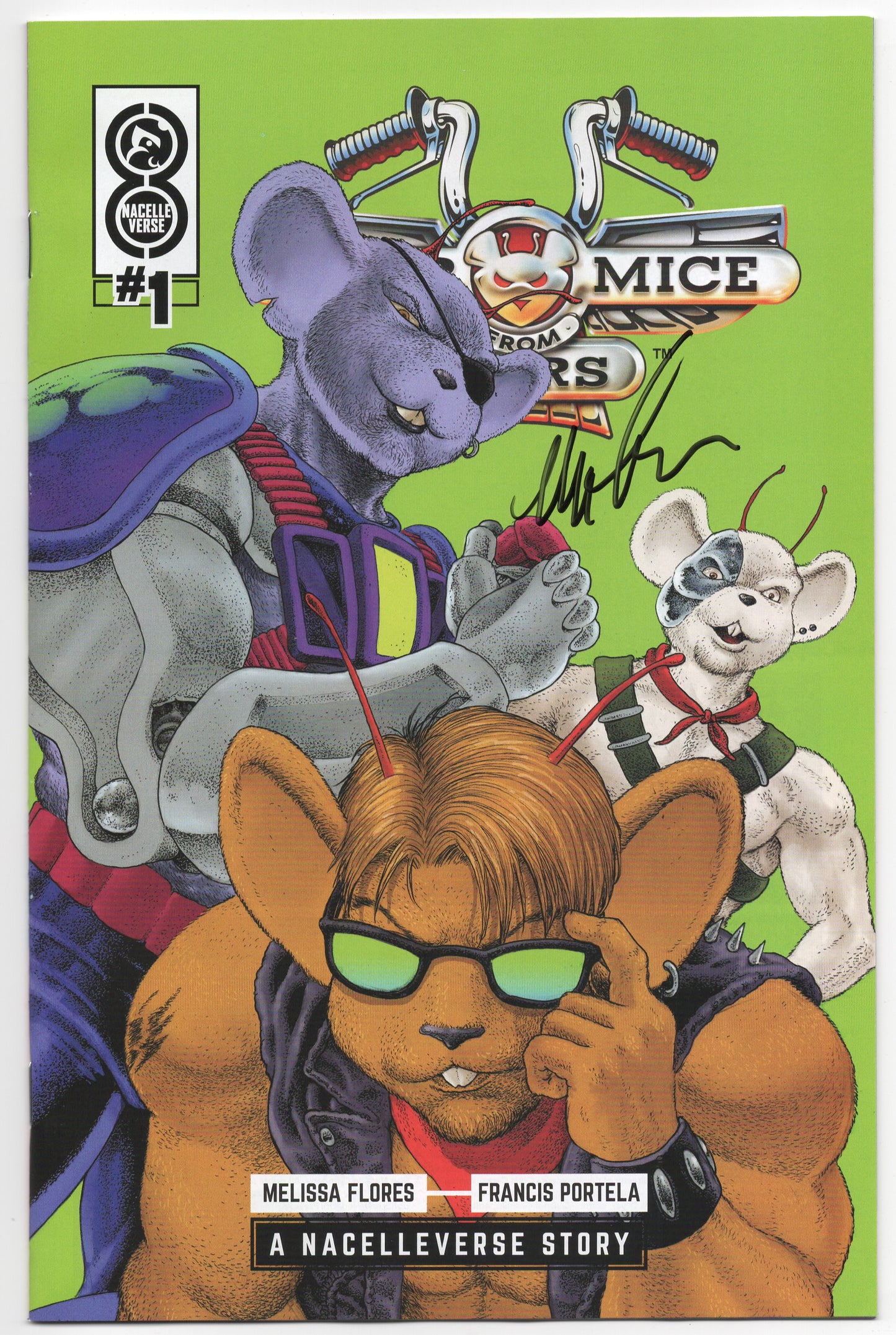 Biker Mice From Mars #1 (Of 3) F 1:20 Ramon Villalobos Variant SIGNED Melissa Flores (07/17/2024) Oni - Golden Apple Comics