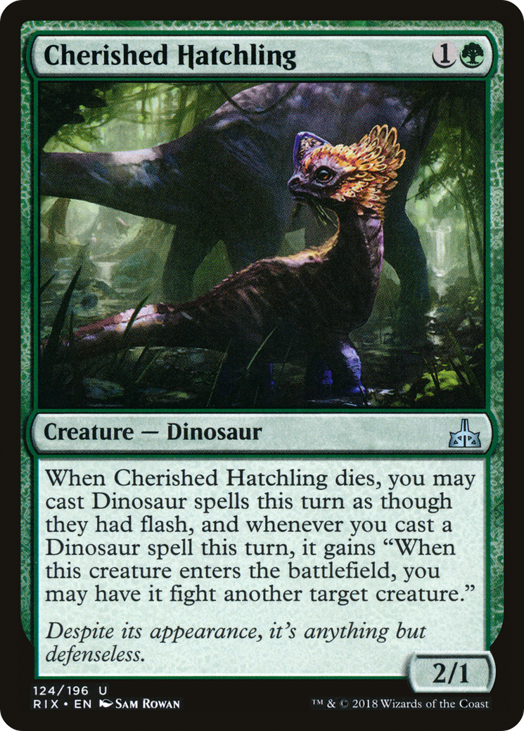Cherished Hatchling (RIX-124) - Rivals of Ixalan Foil