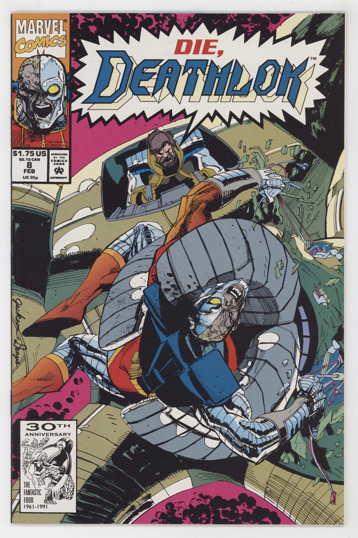 Deathlok 8 Marvel 1992 NM+ 9.6 Jackson Guice Denys Cowan