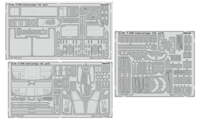 Eduard 32461 1/32 Aircraft- F100F Undercarriage for TSM