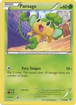 Pansage 005/162 - XY BREAKthrough Reverse Holofoil