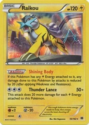 Raikou 055/162 - XY BREAKthrough Reverse Holofoil