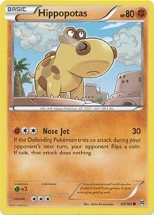 Hippopotas 083/162 - XY BREAKthrough Reverse Holofoil
