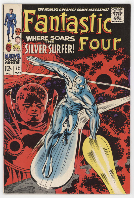Fantastic Four 72 Marvel 1968 FN VF Stan Lee Jack Kirby Silver Surfer Watcher