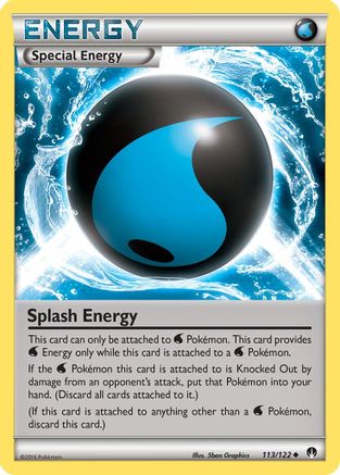 Splash Energy 113/122 - XY BREAKpoint Reverse Holofoil