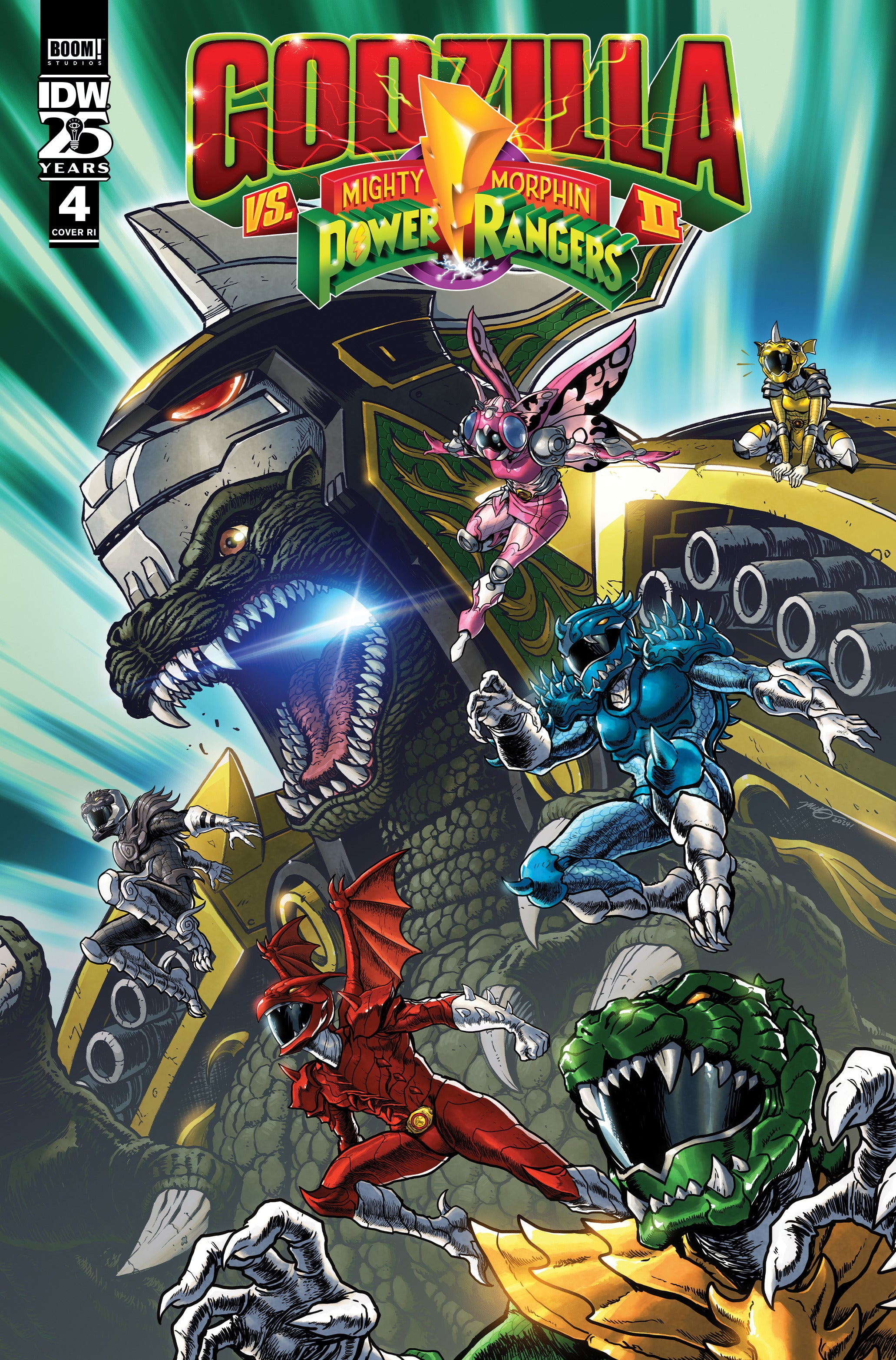Godzilla Vs. The Mighty Morphin Power Rangers Ii #4 C 1:10 Frank Varia