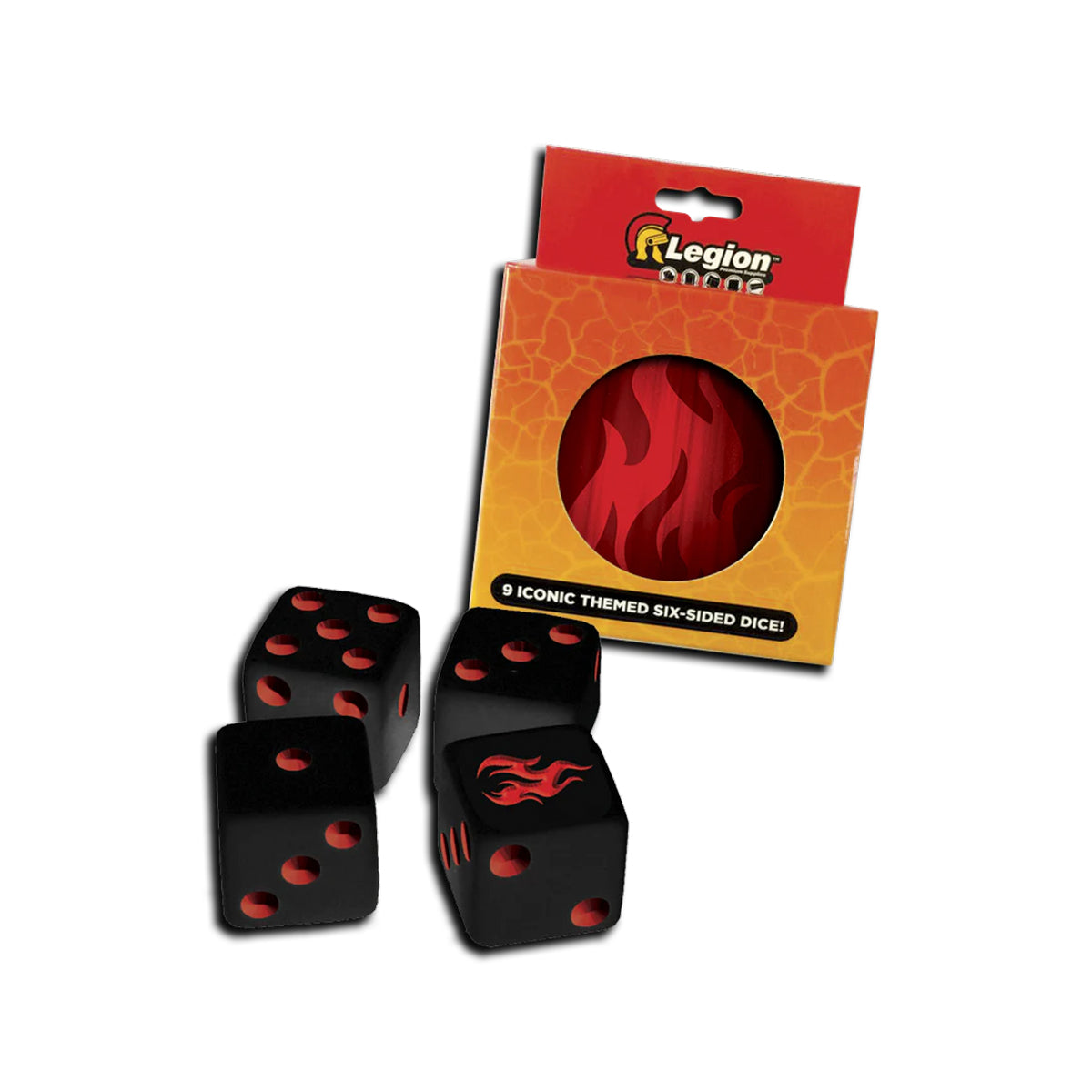 Iconic Fire D6 Dice Tin