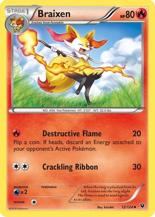 Braixen 012/124 - XY Fates Collide