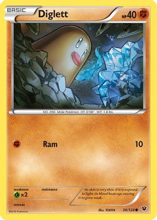Diglett 036/124 - XY Fates Collide