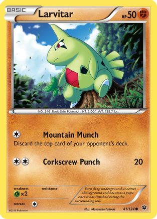 Larvitar 041/124 - XY Fates Collide Reverse Holofoil