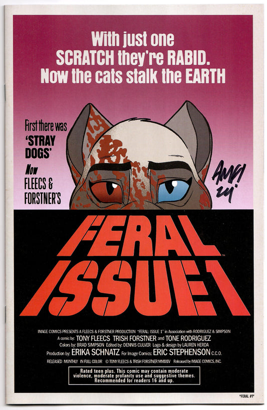 Feral #1 B SIGNED Tony Fleecs Dawn Of The Dead Homage Variant (03/27/2024) Image