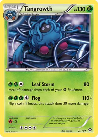 Tangrowth 002/114 - XY Steam Siege Reverse Holofoil