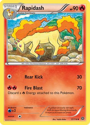 Rapidash 017/114 - XY Steam Siege Reverse Holofoil