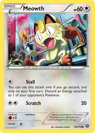 Meowth 088/114 - XY Steam Siege Reverse Holofoil