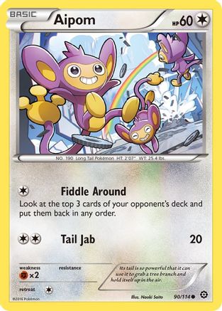 Aipom 090/114 - XY Steam Siege Reverse Holofoil