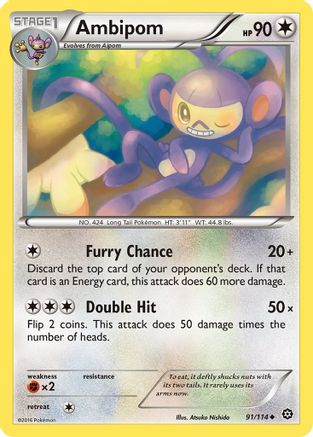 Ambipom 091/114 - XY Steam Siege Reverse Holofoil