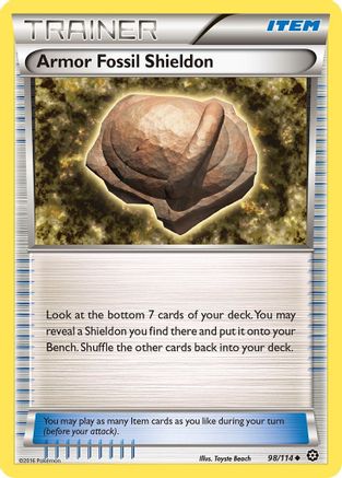 Armor Fossil Shieldon 098/114 - XY Steam Siege Reverse Holofoil
