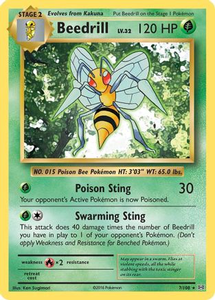 Beedrill 007/108 - XY Evolutions Reverse Holofoil