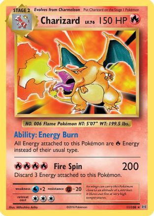 Charizard 011/108 - XY Evolutions Reverse Holofoil