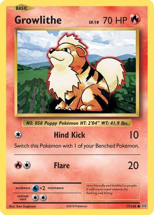Growlithe 017/108 - XY Evolutions
