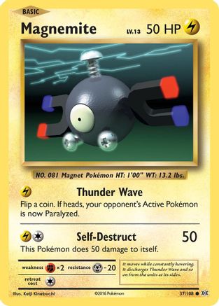 Magnemite 037/108 - XY Evolutions Reverse Holofoil