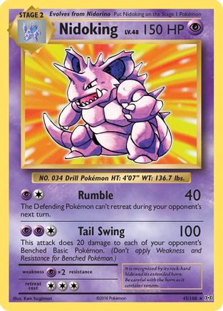 Nidoking 045/108 - XY Evolutions Reverse Holofoil