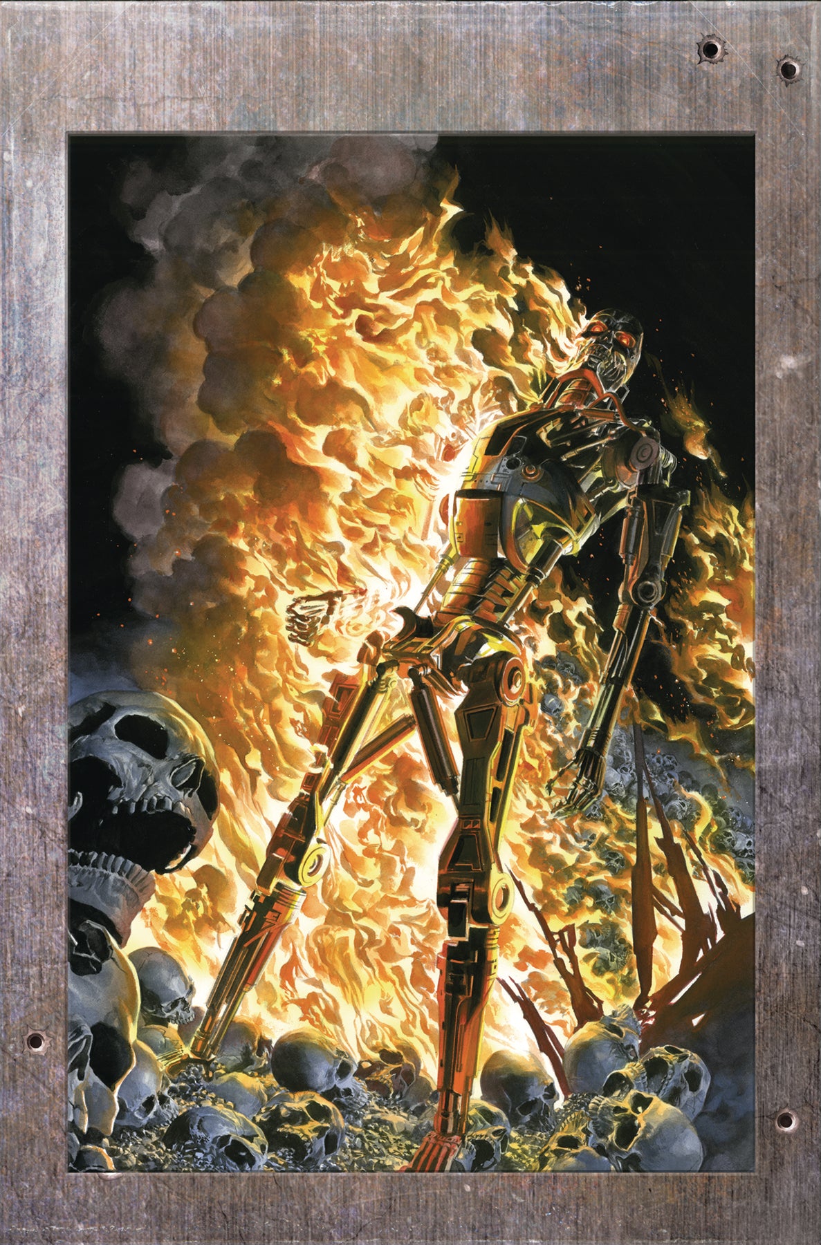 Terminator #1 S 1:40 Alex Ross Burning Earth Icon Virgin Variant