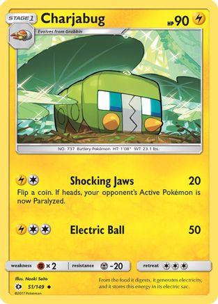Charjabug 051/149 - SM Base Set Reverse Holofoil