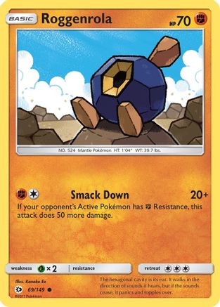Roggenrola 069/149 - SM Base Set Reverse Holofoil