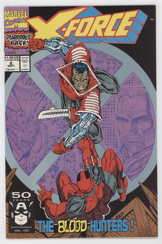 X-Force 2 Marvel 1992 NM+ 9.6 2nd Deadpool Weapon X X-Men Cable Rob Liefeld