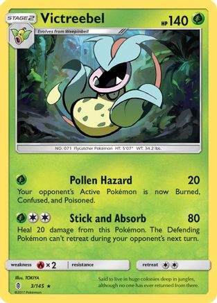 Victreebel 003/145 - SM Guardians Rising Reverse Holofoil