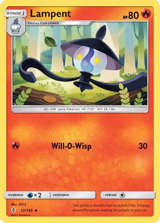 Lampent 012/145 - SM Guardians Rising Reverse Holofoil