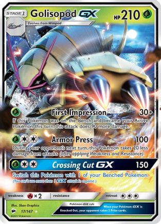 Golisopod GX 017/147 - SM Burning Shadows Holofoil