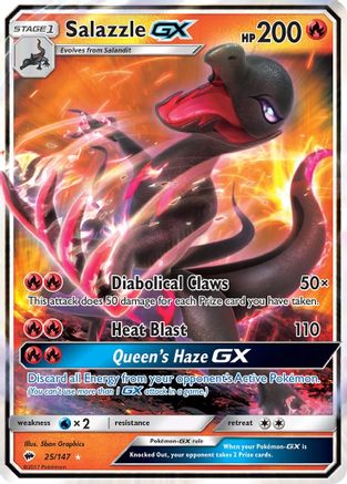 Salazzle GX 025/147 - SM Burning Shadows Holofoil