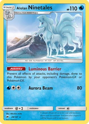 Alolan Ninetales 028/147 - SM Burning Shadows
