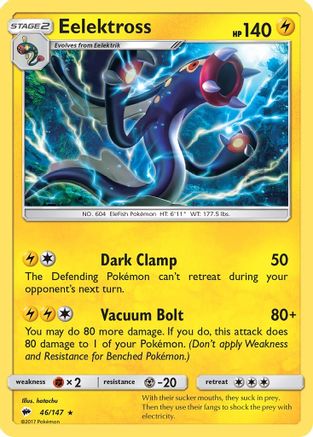 Eelektross 046/147 - SM Burning Shadows Reverse Holofoil